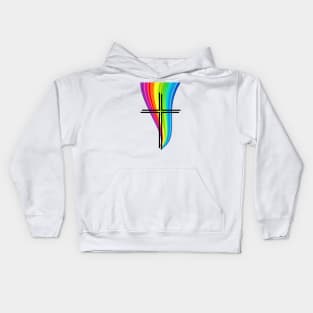 Cross Rainbow Flame 01 Kids Hoodie